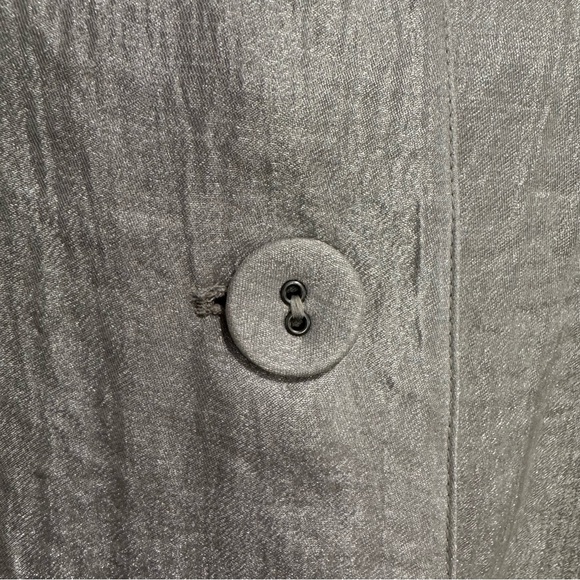 Ruby Rd. Silver Shimmer Button-Up Jacket Size 12 - Picture 3 of 9